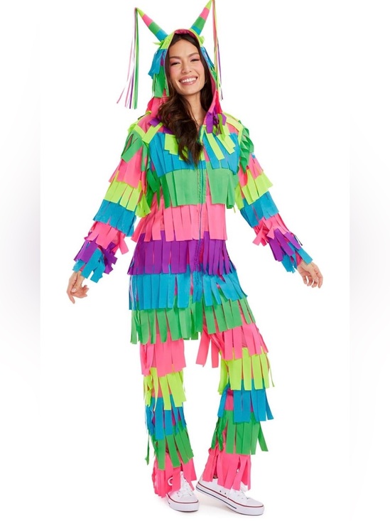 Tipsy Elves Other - Tipsy Elves Women’s Piñata Halloween Costume Hooded Jumpsuit, Size: Medium, NWT